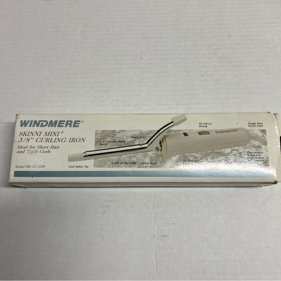 WINDMERE Skinni Mini Micro-Mini 3/8" CURLING IRON SM-1C/220 - Picture 1 of 3